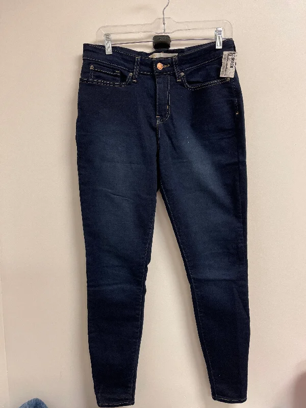 Jeans Skinny By Levis In Blue Denim, Size: 10