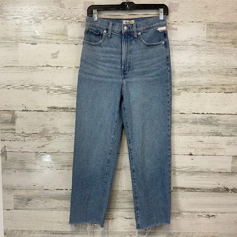 Jeans Straight By Madewell In Blue Denim, Size: 4