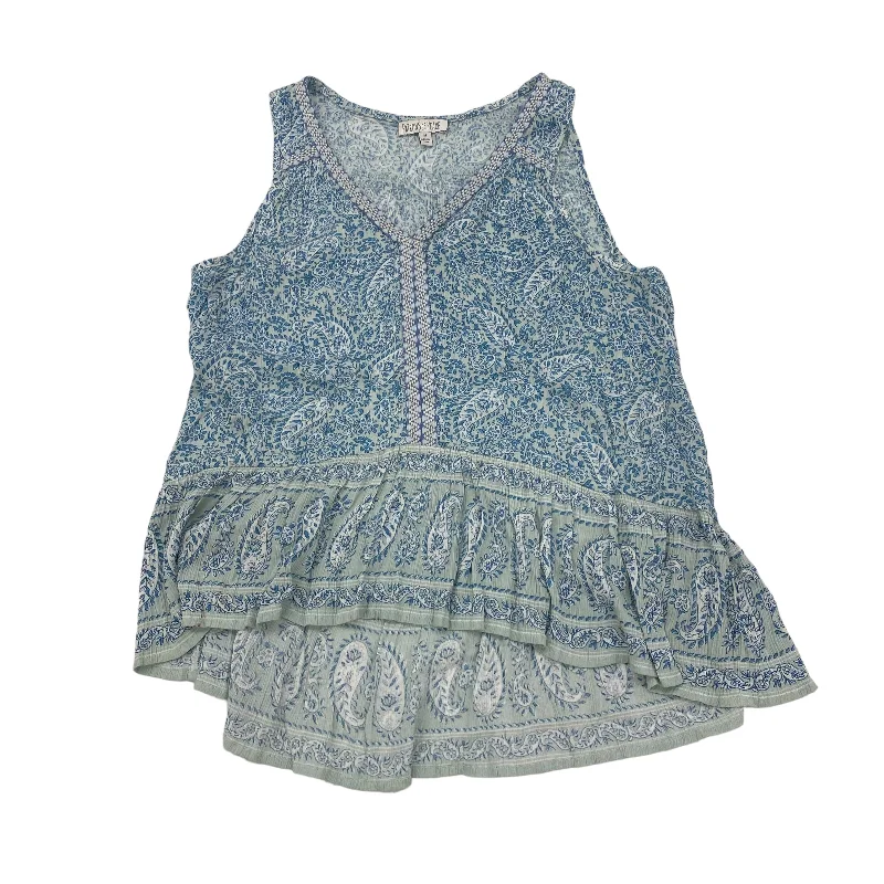 BLUE TOP SLEEVELESS by CLOTHES MENTOR Size:M