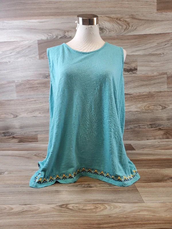 Top Sleeveless By Clothes Mentor In Blue, Size: Xl