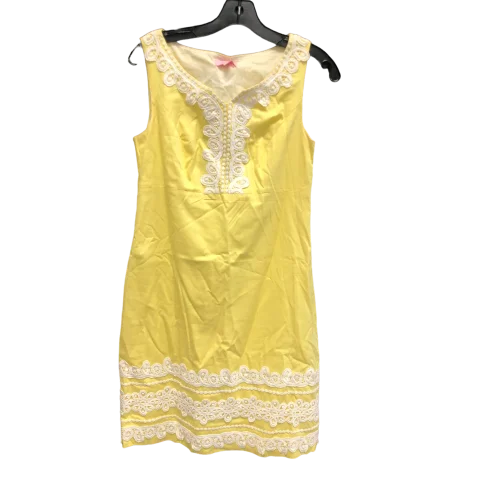 White & Yellow Dress Casual Short Lilly Pulitzer, Size 6